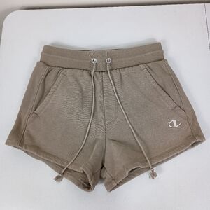 Champion High Rise Shorts Small Womens Brown Reverse Weave Fleece HWT Pockets